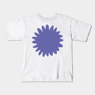 Very Peri Periwinkle Blue Sunflower Floral Abstract Kids T-Shirt